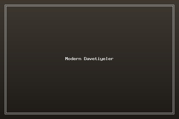 Modern Davetiyeler