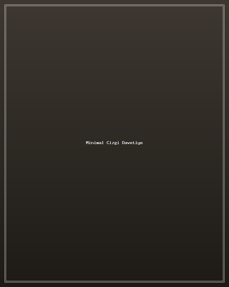 Minimal Çizgi Davetiye